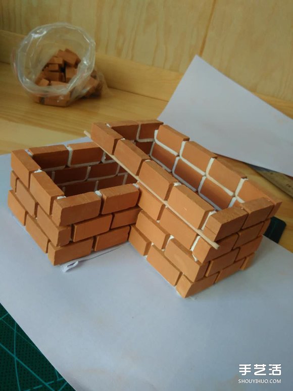 將花壇搬到桌子上！利用廢磚頭DIY制作花盆 -  rpnrmr.com