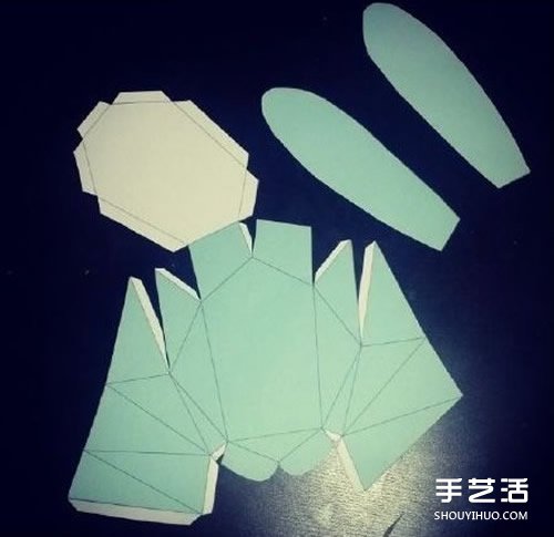 折紙立體兔頭的方法 立體兔子的頭的折法圖解 -  rpnrmr.com