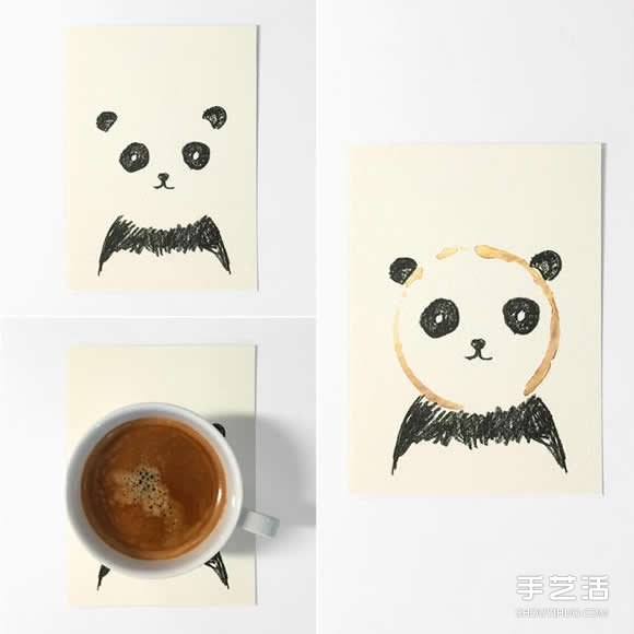 簡單的明信片上手繪插圖 用咖啡漬來完美收尾 -  rpnrmr.com