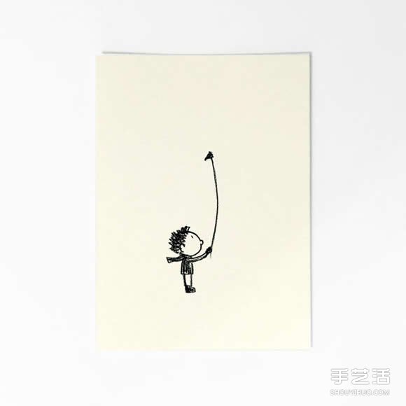 簡單的明信片上手繪插圖 用咖啡漬來完美收尾 -  rpnrmr.com