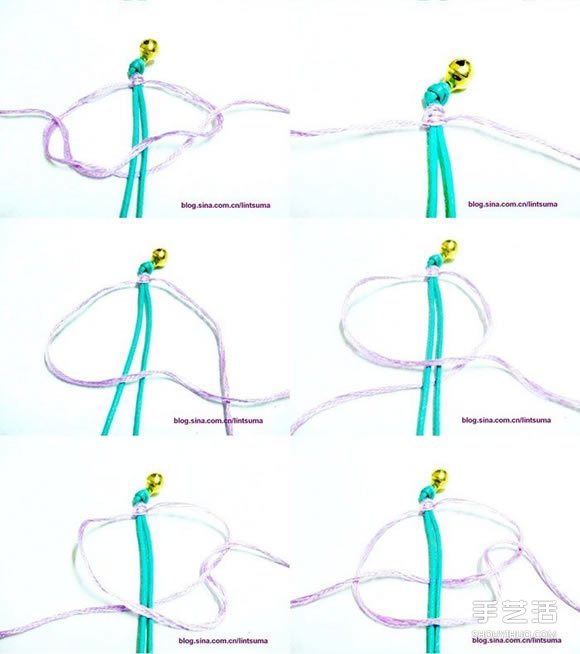 簡單小巧手鏈的編法圖解 帶鈴鐺手鏈DIY教程 -  rpnrmr.com