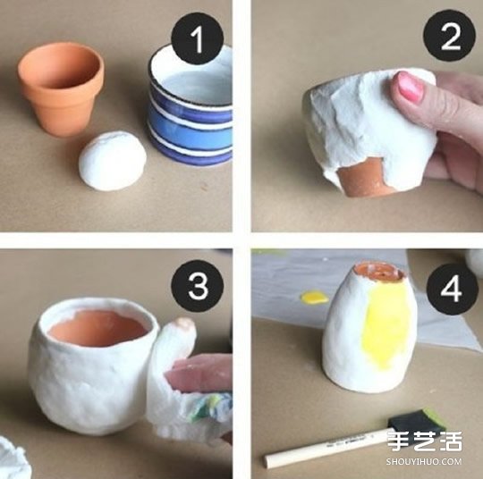 自制陶土花盆的方法圖解 菠蘿花盆DIY制作教程 -  rpnrmr.com
