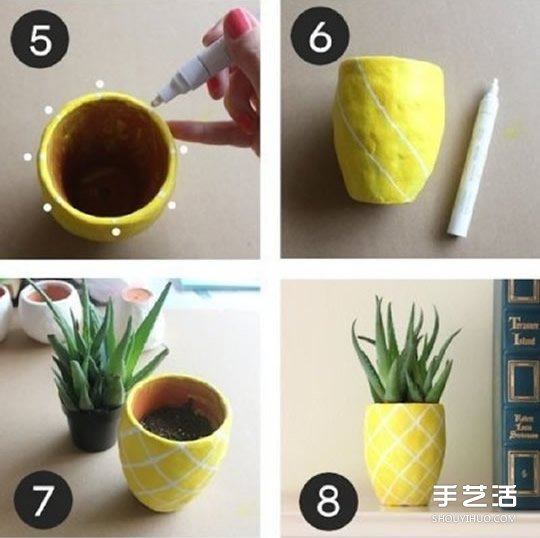自制陶土花盆的方法圖解 菠蘿花盆DIY制作教程 -  rpnrmr.com