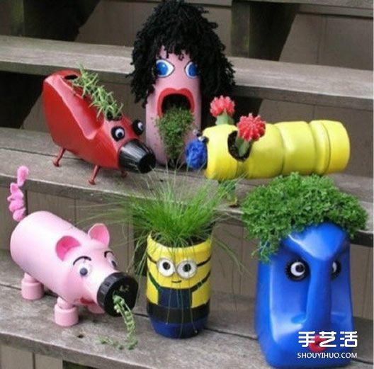 如何用塑料瓶制作花盆 廢舊塑料瓶DIY花盆圖解 -  rpnrmr.com