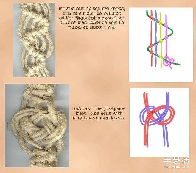 森女風(fēng)的麻繩手鏈的編法 麻繩編織手鏈圖解 -  rpnrmr.com