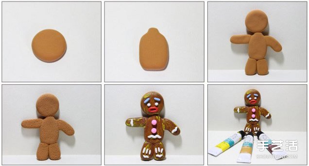 粘土姜餅人DIY圖解 用粘土制作姜餅人的教程 -  rpnrmr.com