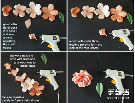 如何制作玫瑰花手捧花 剪紙玫瑰手捧花圖解 -  rpnrmr.com