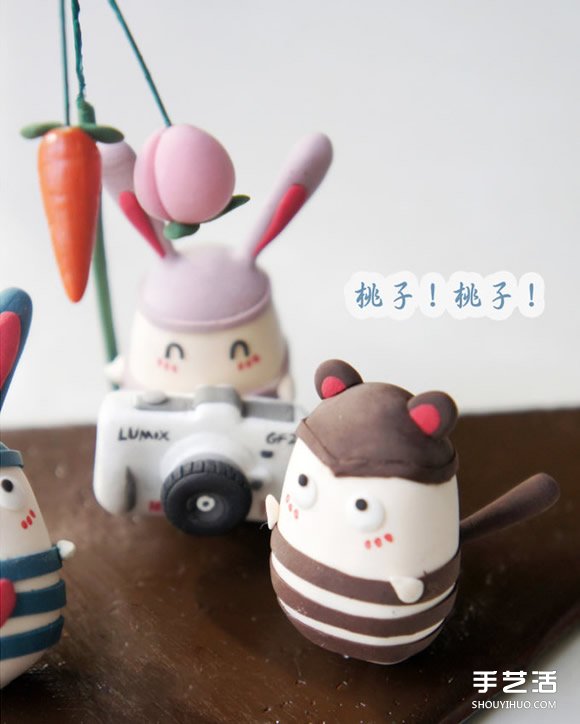 越獄兔軟陶DIY作品 可愛手工粘土兔子圖片 -  rpnrmr.com