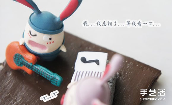 越獄兔軟陶DIY作品 可愛手工粘土兔子圖片 -  rpnrmr.com