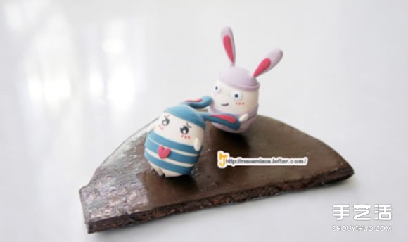 越獄兔軟陶DIY作品 可愛手工粘土兔子圖片 -  rpnrmr.com
