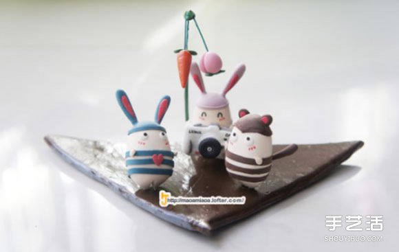 越獄兔軟陶DIY作品 可愛手工粘土兔子圖片 -  rpnrmr.com