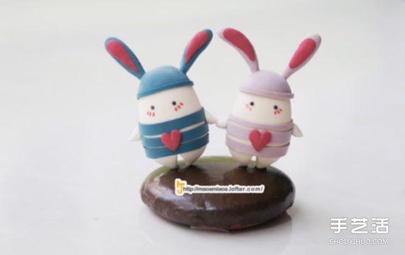 越獄兔軟陶DIY作品 可愛手工粘土兔子圖片 -  rpnrmr.com