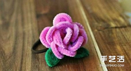 扭扭棒花朵教程圖解 DIY手工制作玫瑰花頭繩 -  rpnrmr.com