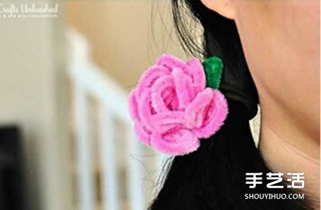 扭扭棒花朵教程圖解 DIY手工制作玫瑰花頭繩 -  rpnrmr.com