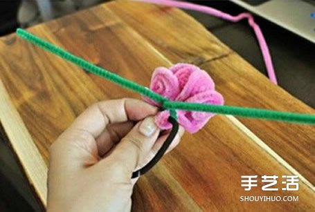 扭扭棒花朵教程圖解 DIY手工制作玫瑰花頭繩 -  rpnrmr.com