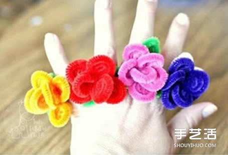 扭扭棒花朵教程圖解 DIY手工制作玫瑰花頭繩 -  rpnrmr.com