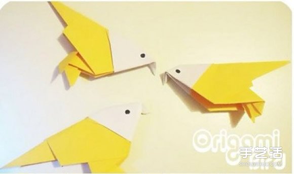 立體折紙鳥的折法圖解 手工折紙鳥的方法教程 -  rpnrmr.com