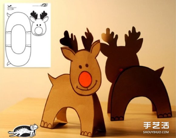 幼兒馴鹿手工制作教程 簡(jiǎn)單可站立馴鹿的做法 -  rpnrmr.com