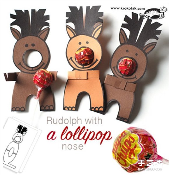 幼兒馴鹿手工制作教程 簡(jiǎn)單可站立馴鹿的做法 -  rpnrmr.com