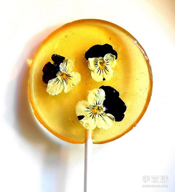 把花瓣藏進(jìn)棒棒糖里 賞心悅目的花朵甜點(diǎn)DIY -  rpnrmr.com