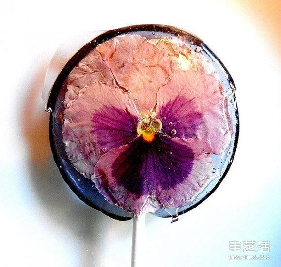 把花瓣藏進(jìn)棒棒糖里 賞心悅目的花朵甜點(diǎn)DIY -  rpnrmr.com