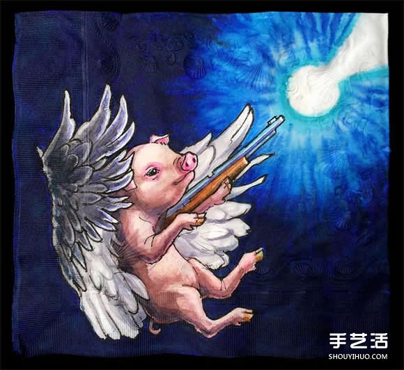 在餐巾紙上妙筆生花 才華洋溢媽媽的惡搞漫畫 -  rpnrmr.com