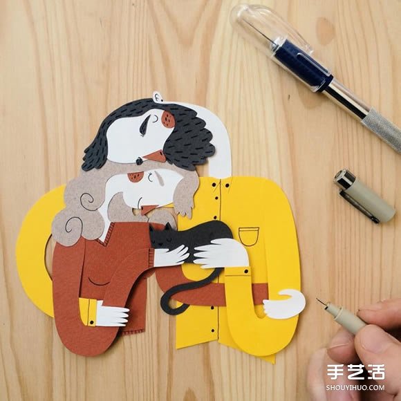 溫馨的平面剪紙藝術(shù)作品 感受家人相處的愛(ài) -  rpnrmr.com