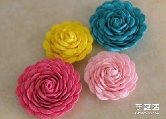 利用不織布花邊DIY制作漂亮的花朵發(fā)夾發(fā)飾 -  rpnrmr.com