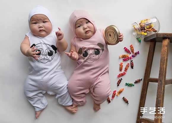 8 個月大的當紅明星 早產(chǎn)孿生姐妹花攝影照片 -  rpnrmr.com