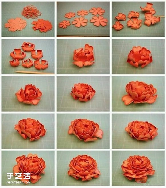 8種美麗紙花的制作過程 立體紙花的做法圖解 -  rpnrmr.com