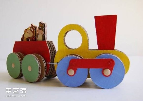 硬紙板手工制作火車模型的方法圖解教程 -  rpnrmr.com