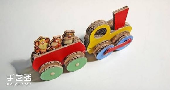 硬紙板手工制作火車模型的方法圖解教程 -  rpnrmr.com