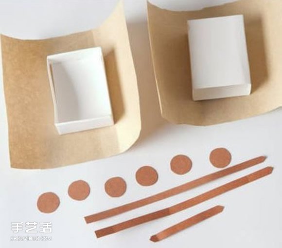 利用牛皮紙和火柴盒DIY制作迷你行李箱模型 -  rpnrmr.com