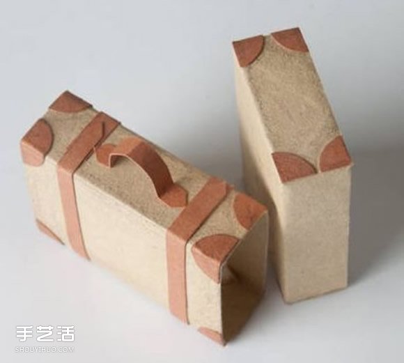 利用牛皮紙和火柴盒DIY制作迷你行李箱模型 -  rpnrmr.com