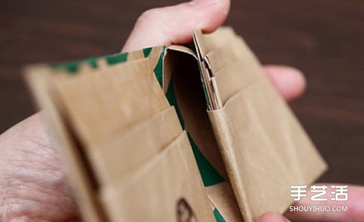 星巴克紙袋做錢包的DIY方法步驟圖解教程 -  rpnrmr.com