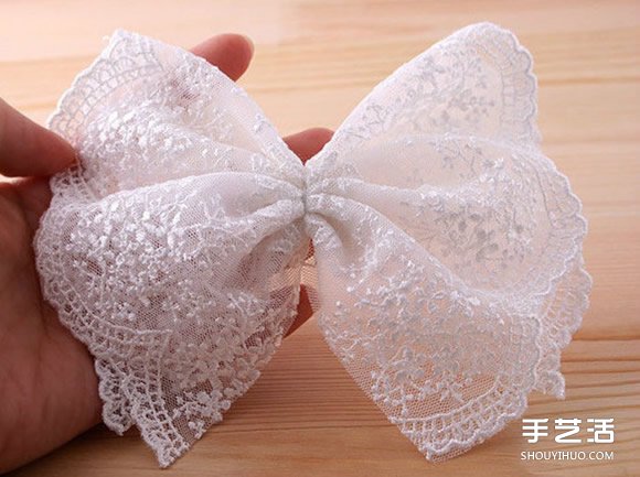 百搭蕾絲蝴蝶結發(fā)卡手工DIY制作圖解教程 -  rpnrmr.com