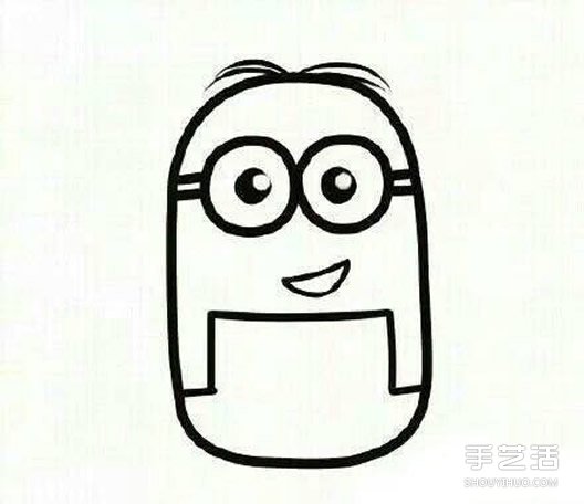 小黃人簡筆畫畫法步驟 簡筆畫小黃人的教程 -  rpnrmr.com