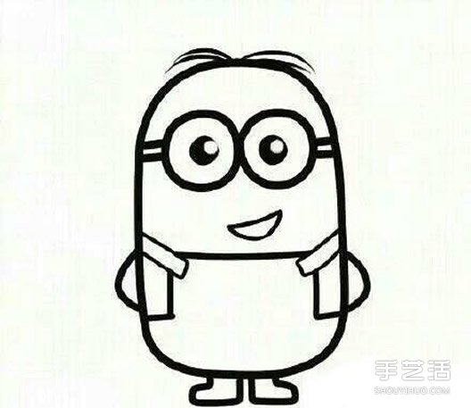 小黃人簡筆畫畫法步驟 簡筆畫小黃人的教程 -  rpnrmr.com