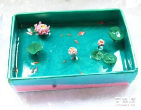 鐵盒子變廢為寶 用超輕粘土制作出迷你池塘 -  rpnrmr.com