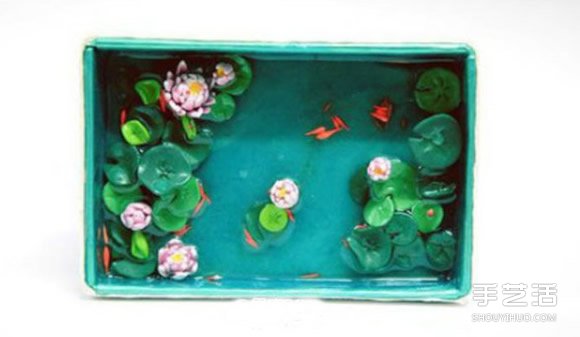 鐵盒子變廢為寶 用超輕粘土制作出迷你池塘 -  rpnrmr.com