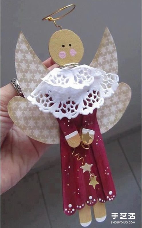 如何用雪糕棍制作小天使 雪糕棍天使制作教程 -  rpnrmr.com
