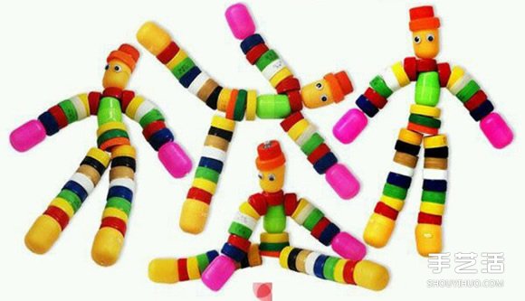 幼兒瓶蓋小人手工制作 用瓶蓋制作人偶的方法 -  rpnrmr.com