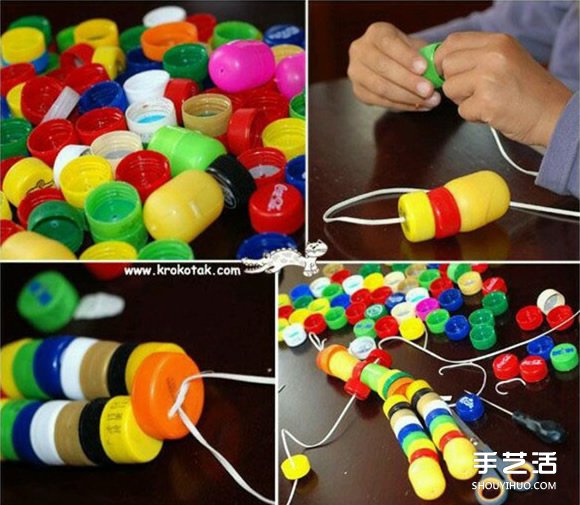 幼兒瓶蓋小人手工制作 用瓶蓋制作人偶的方法 -  rpnrmr.com