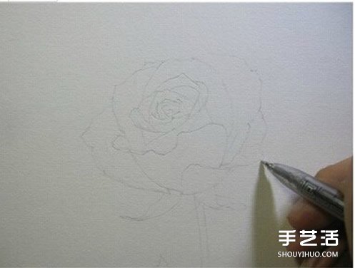 彩鉛玫瑰花的畫法步驟 玫瑰花彩色鉛筆畫教程 -  rpnrmr.com