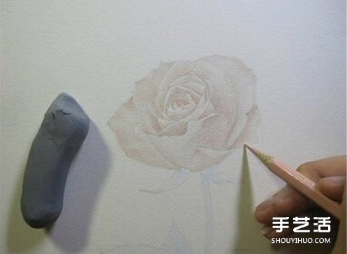 彩鉛玫瑰花的畫法步驟 玫瑰花彩色鉛筆畫教程 -  rpnrmr.com