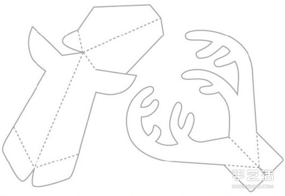 立體馴鹿圣誕賀卡制作 立體圣誕節(jié)卡片DIY教程 -  rpnrmr.com