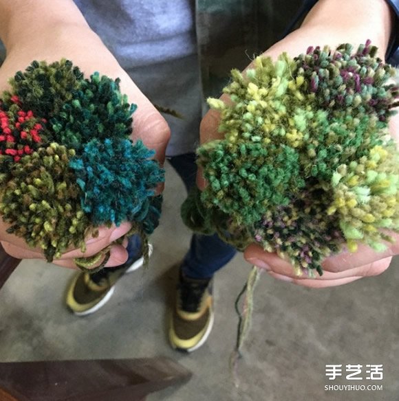 利用綠色毛線織成的自然系地毯 看起來超舒服 -  rpnrmr.com