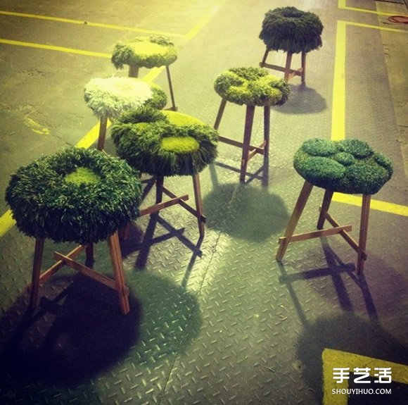 利用綠色毛線織成的自然系地毯 看起來超舒服 -  rpnrmr.com