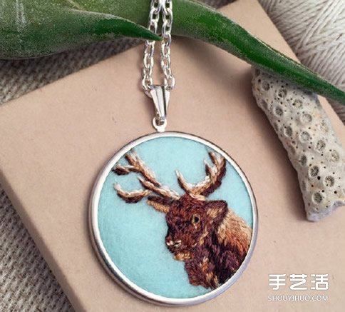 動(dòng)物圖案刺繡項(xiàng)鏈作品 手工刺繡項(xiàng)鏈墜子圖片 -  rpnrmr.com
