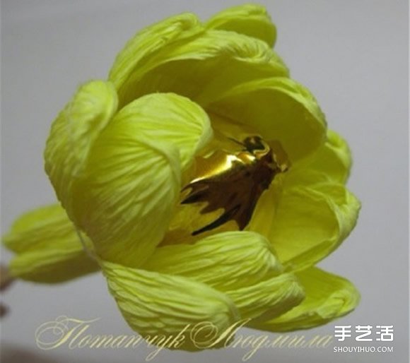 皺紋紙菊花的折法圖解 黃菊花的做法過程教程 -  rpnrmr.com